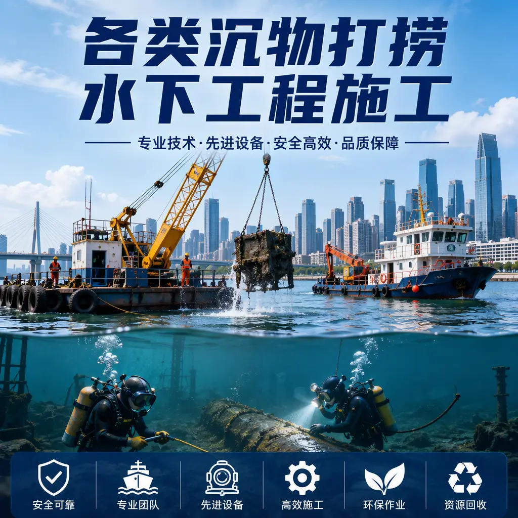 济宁各类沉物打捞，水下工程施工